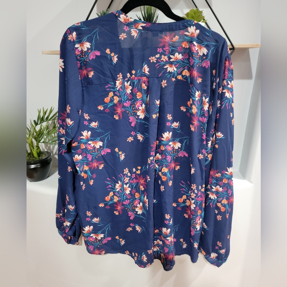 Georgette Pintuck Button-Front Blouse - image 8